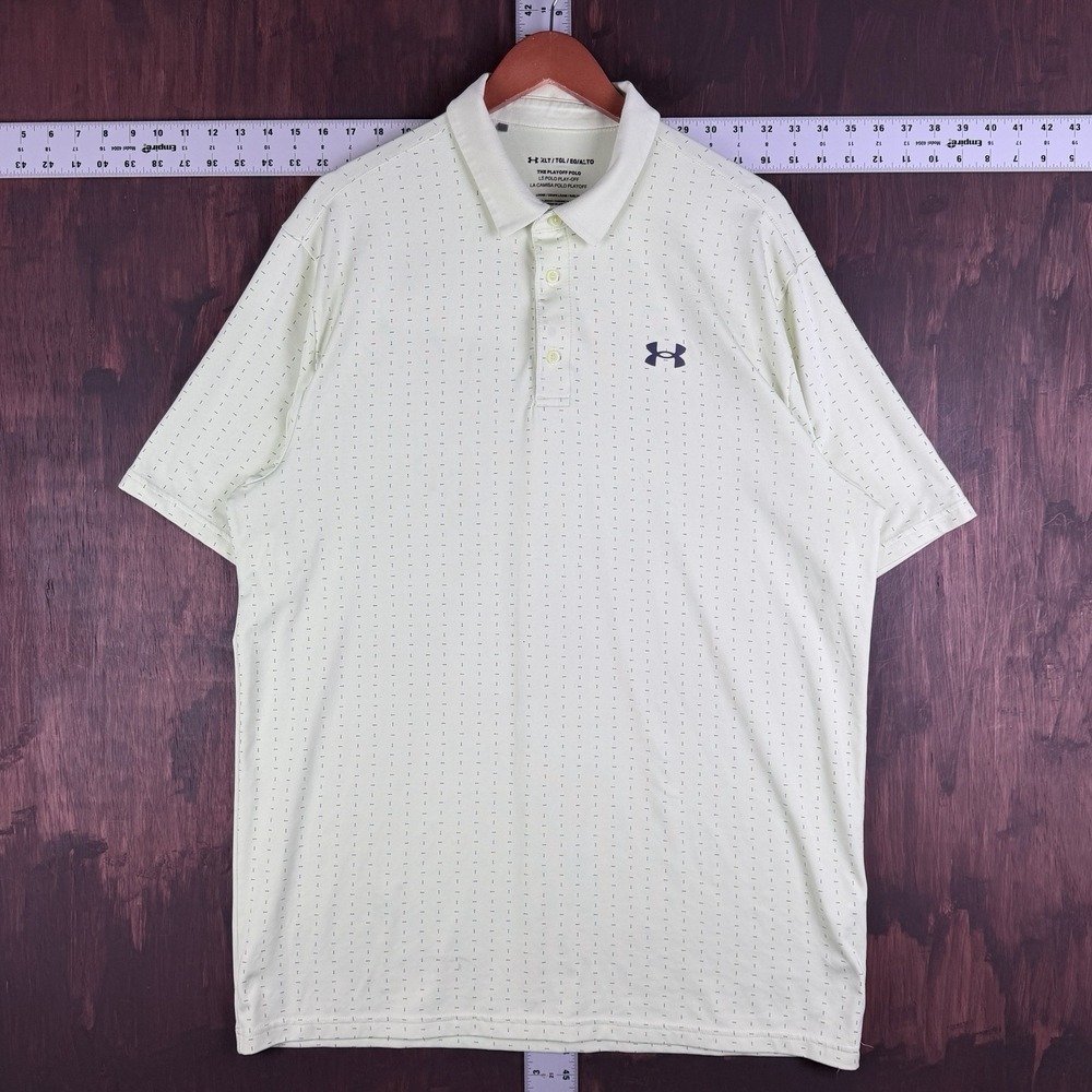 Under Armour Polo Shirt Playoff Polo Golf Stretch 1327037 Yellow Men's XLT‎ TALL